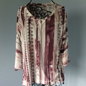 Christopher & Banks top with 3/4 sleeves size P/M